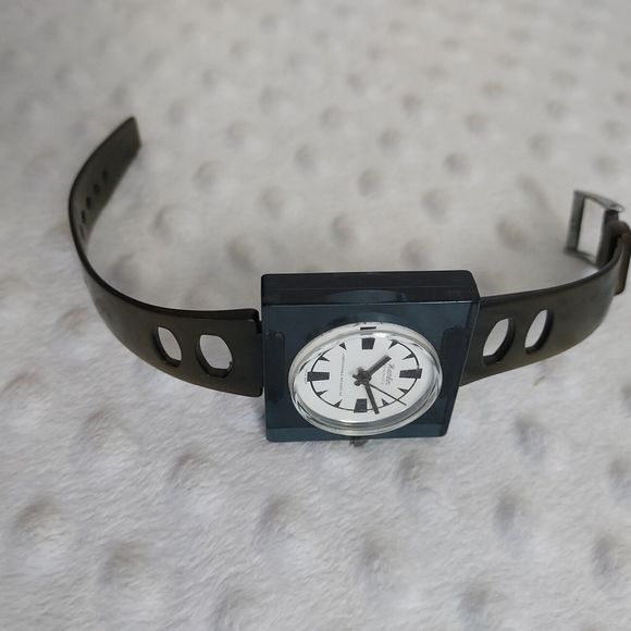 90s Hamlin Black Watch Astromatic Square Swiss Unbreakable Mainspring Chancellor - Picture 12 of 13